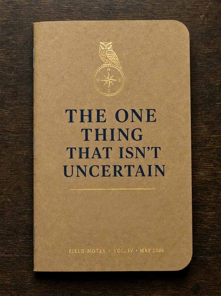 The One Thing That Isn't Uncertain — Field Notes cover