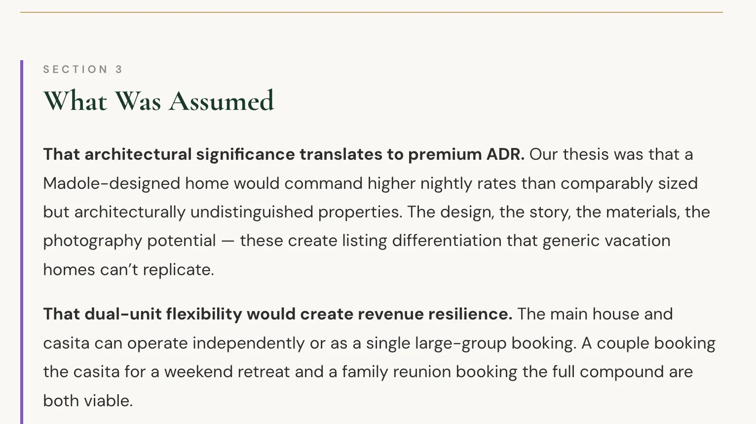 Article excerpt — What Was Assumed